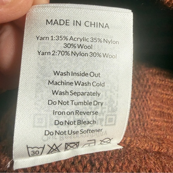 Passenger Thick Geometric Wool Blend Sweater Mens Size M Jumper Outdoor Retro - Picture 9 of 9